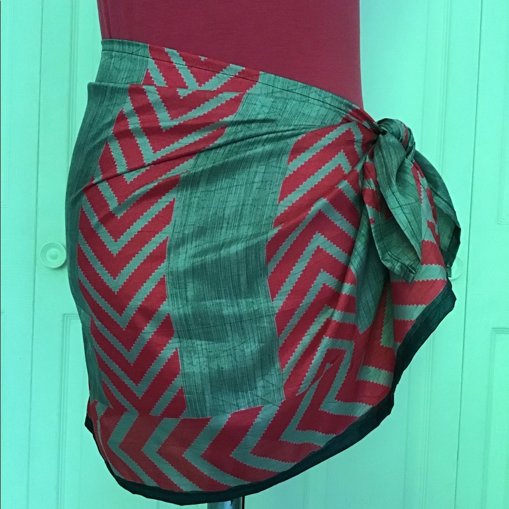 NWOT Handmade Mini Sarong made from Vintage Sari Fabric